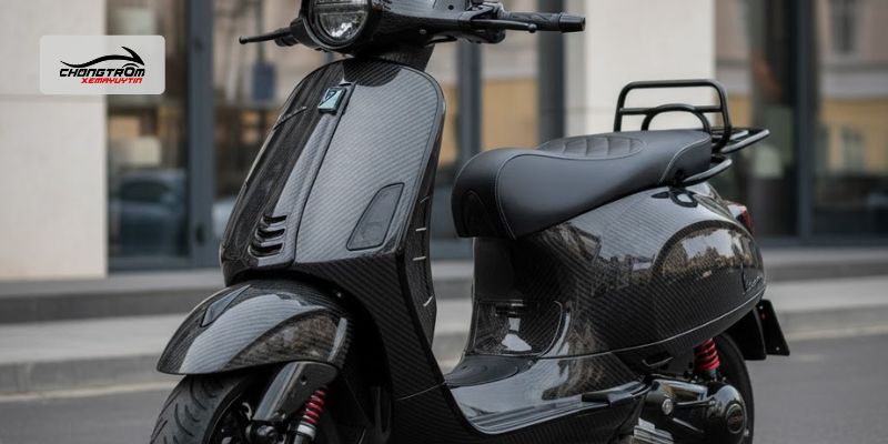 Xe Vespa Sprint 125 độ Màu đen Phong Cách Carbon Luxury