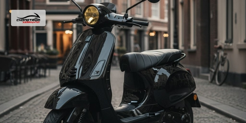 Xe Vespa Sprint 125 độ Màu đen Phong Cách Retro Black